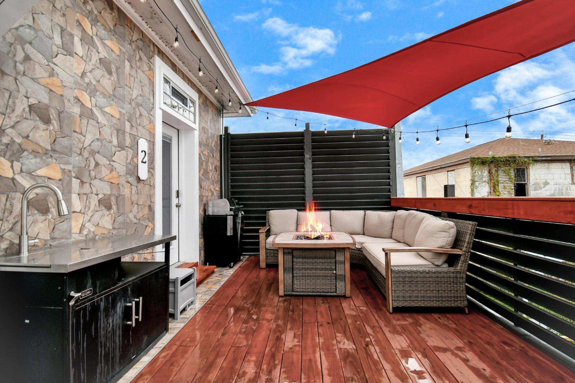 Ferienwohnung Nautical Loft With Outdoor Kitchen & Beach Access Galveston Exterior foto